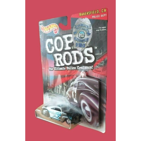 1999 Hot Wheels Cop Rods Tail Dragger Bakersfield CA Police Cruiser 1/64 Diecast - Picture 7 of 11